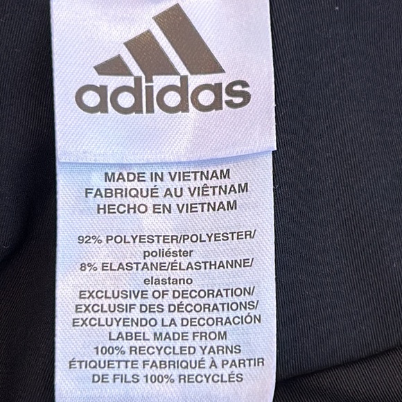 NWT Adidas Girls Black & Multicolored Athletic Running Shorts Size M 10/12 - Picture 5 of 6